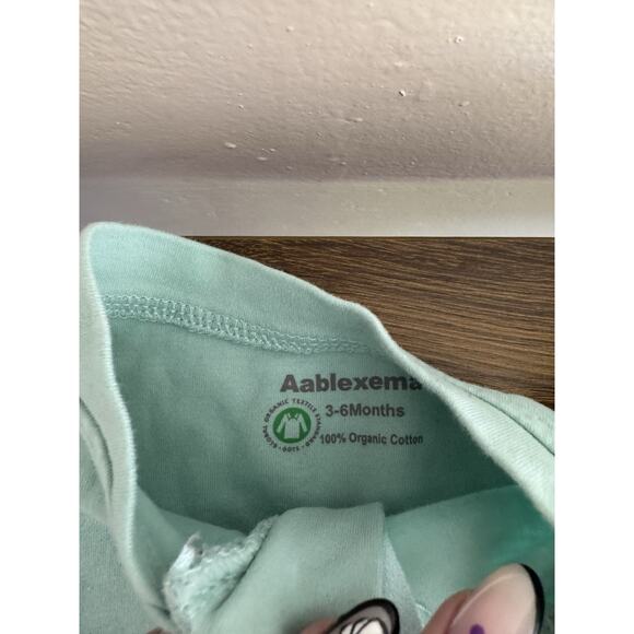 Baby Aablexema Sleeper Blue 3-6 Month 100% Organic Cotton - Picture 3 of 3
